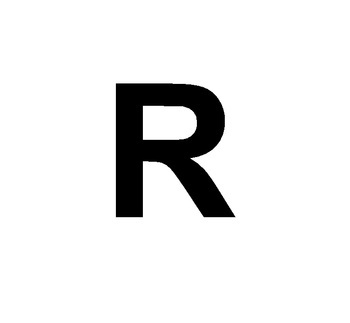 SELF-ADHESIVE LETTER, 20 cm, Letter R