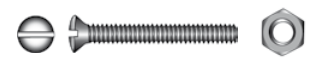 Foto - SLOTTED RAISED COUNTERSUNK HEA SCREW WITH NUT, S/S, M6 x 50 (4 PCS)